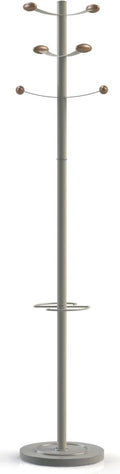 Unilux kapstok bouquet, hoogte 175 cm, 6 kledinghaken, grijs hout