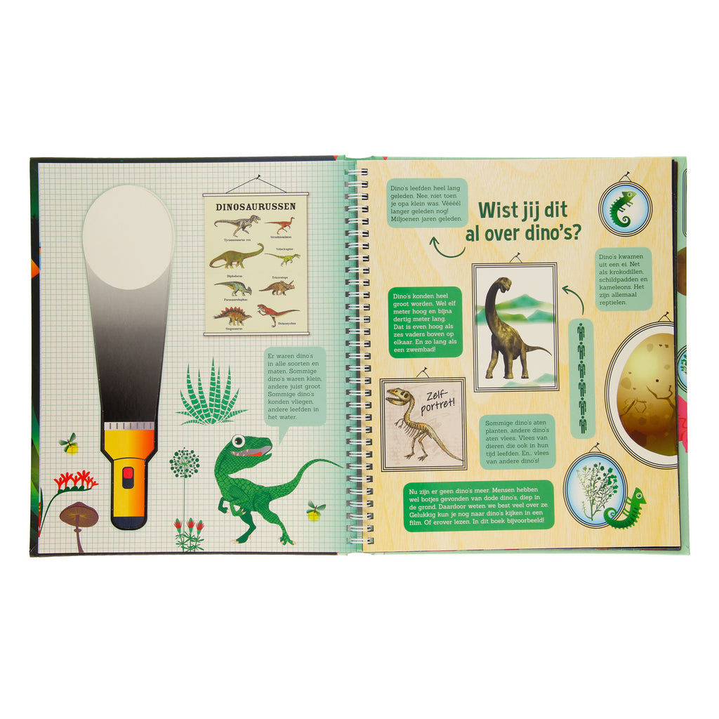 Speuren in het dinobos + kartonnen zaklamp