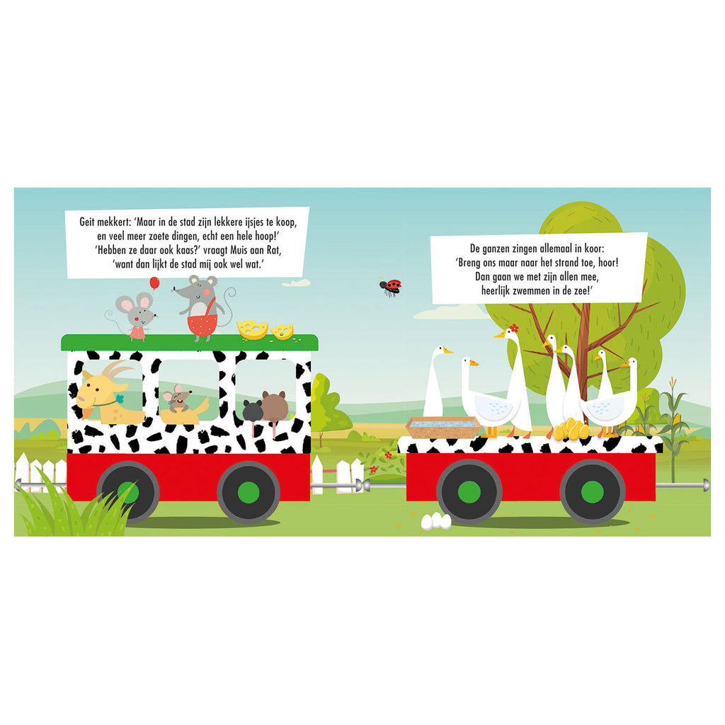 Lantaarn Publishers Buch und Puzzle Zug Bauernhoftiere