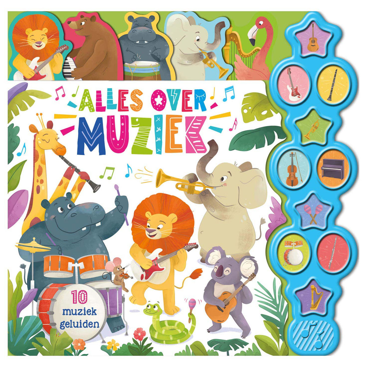Rebo publishers geluidenboek: alles over muziek. 3+