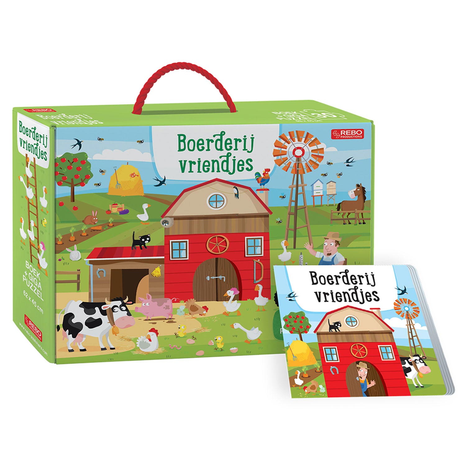 Rebo publishers boek en puzzel - boerderijvriendjes - 30st.