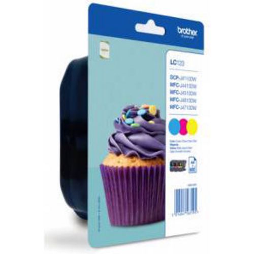 Inktcartridge brother lc123 cyaan,magenta,geel