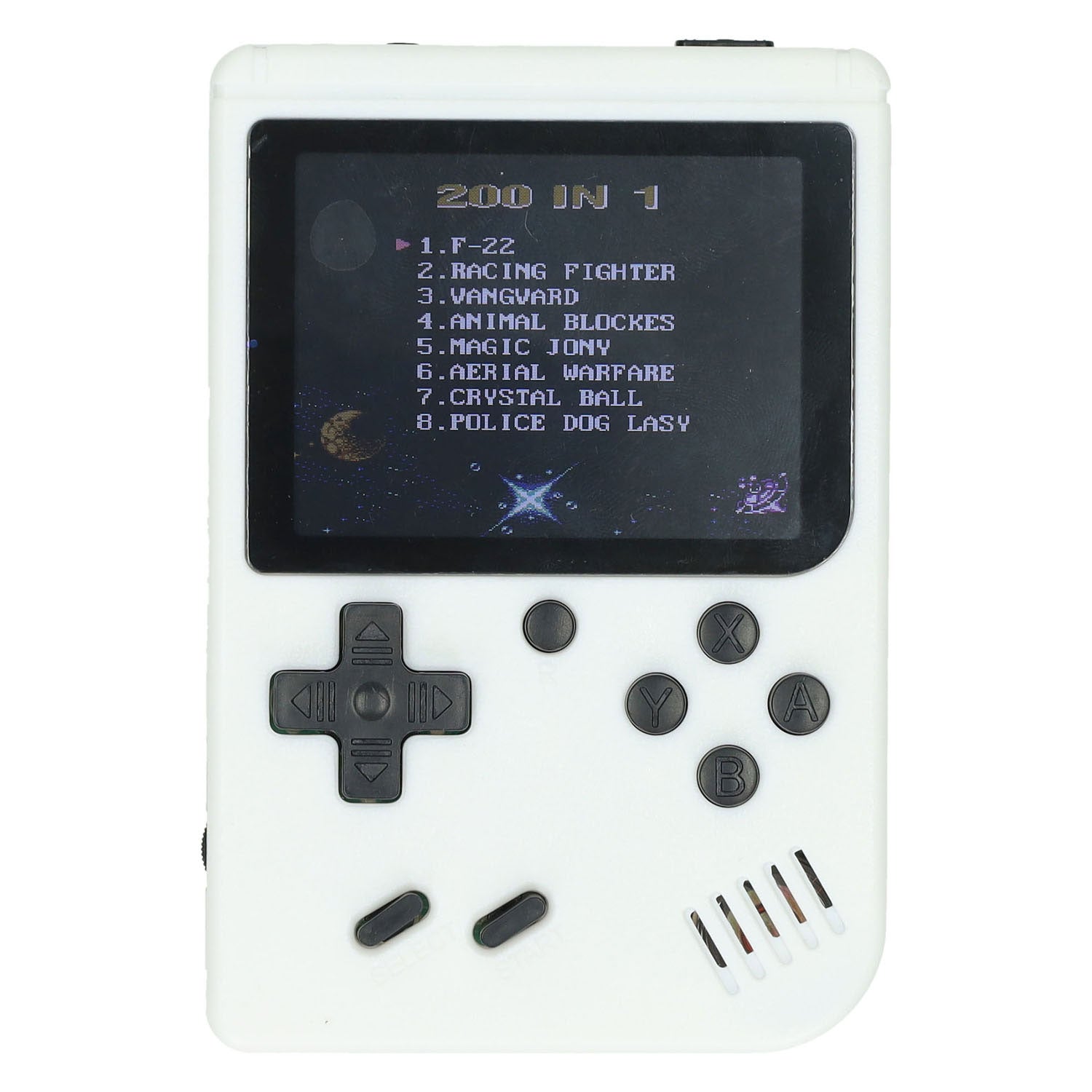 Gamebox - draagbare spel console met 200 spellen - wit