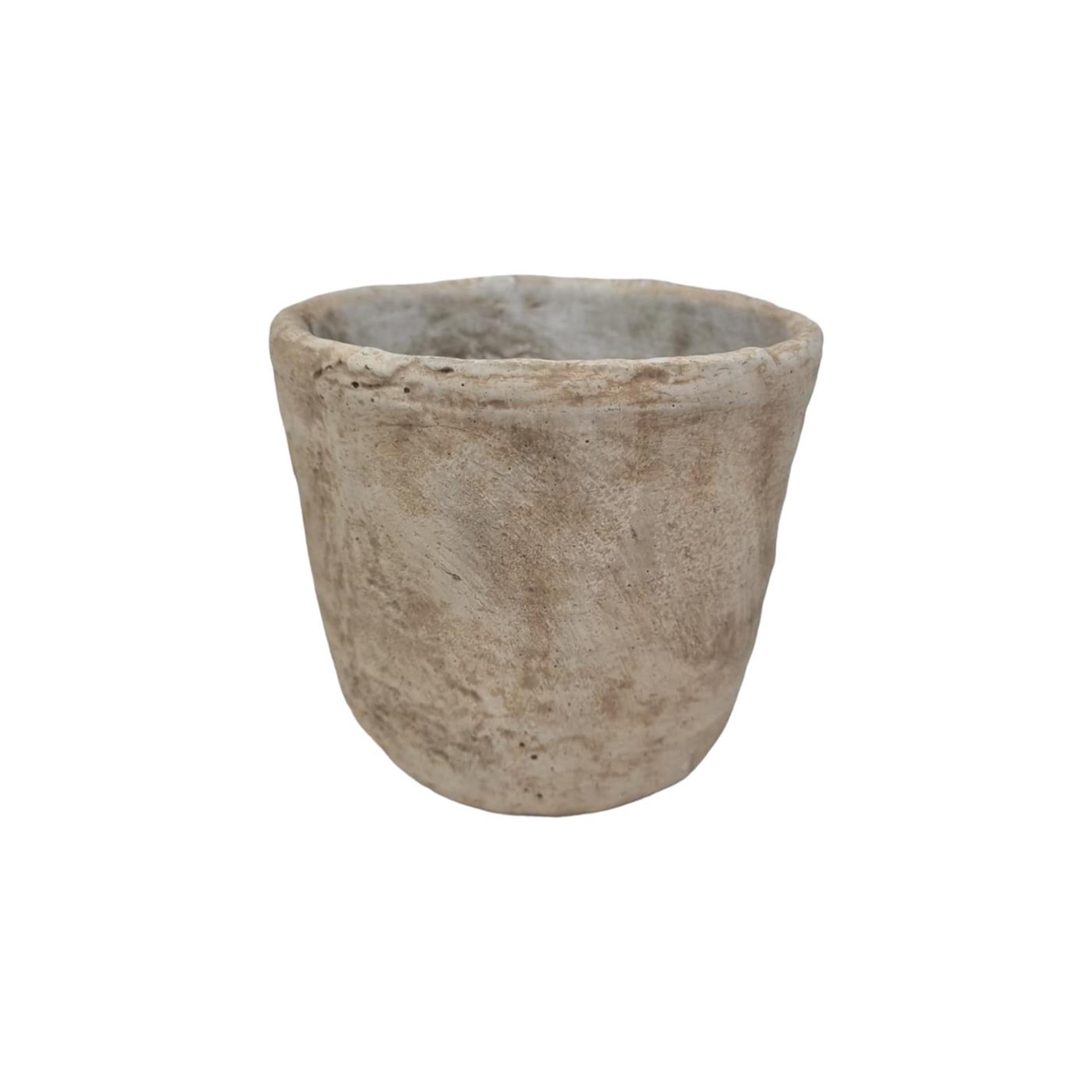 Mansion atmosphere bloempot steen crème 13,5x12cm