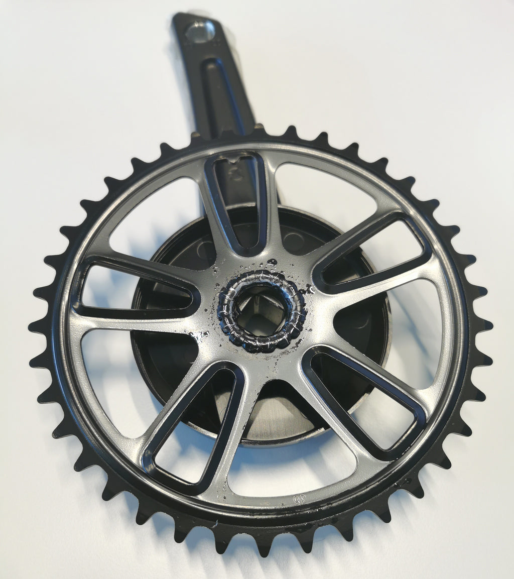 Kurbelgarnitur 38T Gazelle Strixvaria 170mm Kurbelarm - schwarz