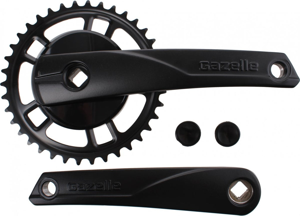 Kurbelgarnitur 38T Gazelle Strixvaria 170mm Kurbelarm - schwarz