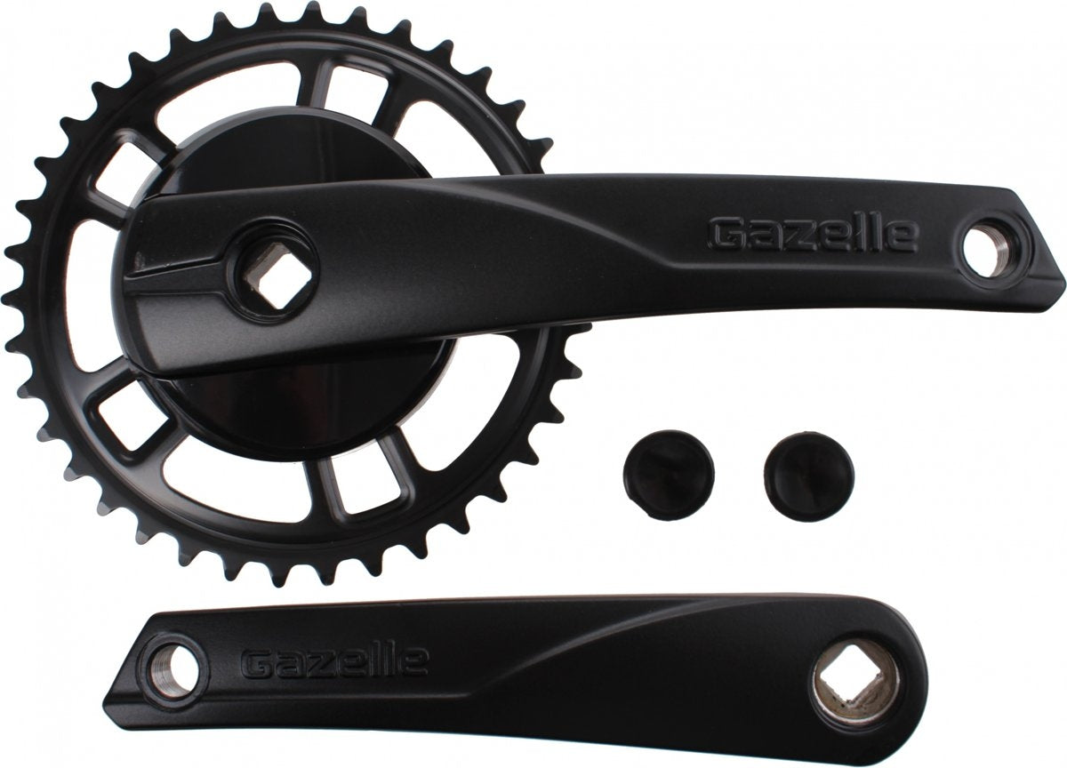 Kurbelgarnitur 38T Gazelle Strixvaria 170mm Kurbelarm - schwarz