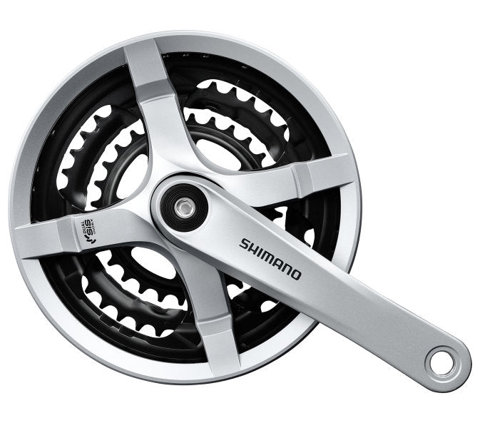 Kurbelgarnitur 6 7 8-fach Shimano FC-TY501 - 175 mm 48 x 38 x 28T - silber