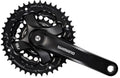Shimano Tourney FC-TY501 6-fach Kurbelgarnitur mit 170 mm Kurbelarmlänge, 48 x 38 x 28 Zähne – schwarz