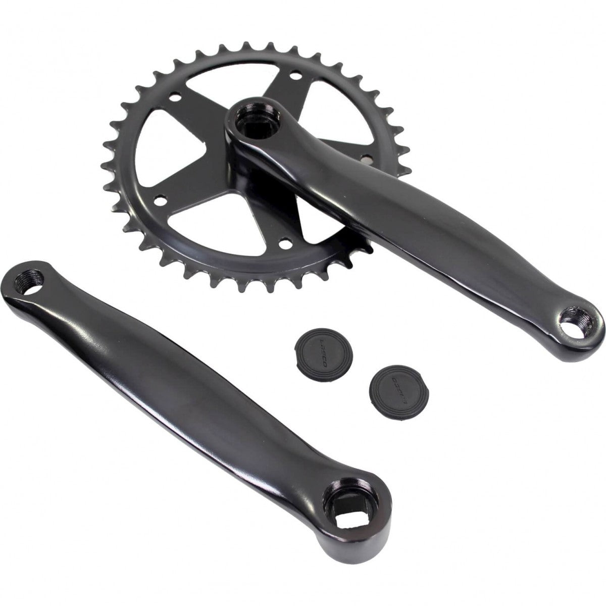 Kurbelgarnitur 36T Vinty ST 1 8 mit 170 mm Kurbelarm - schwarz