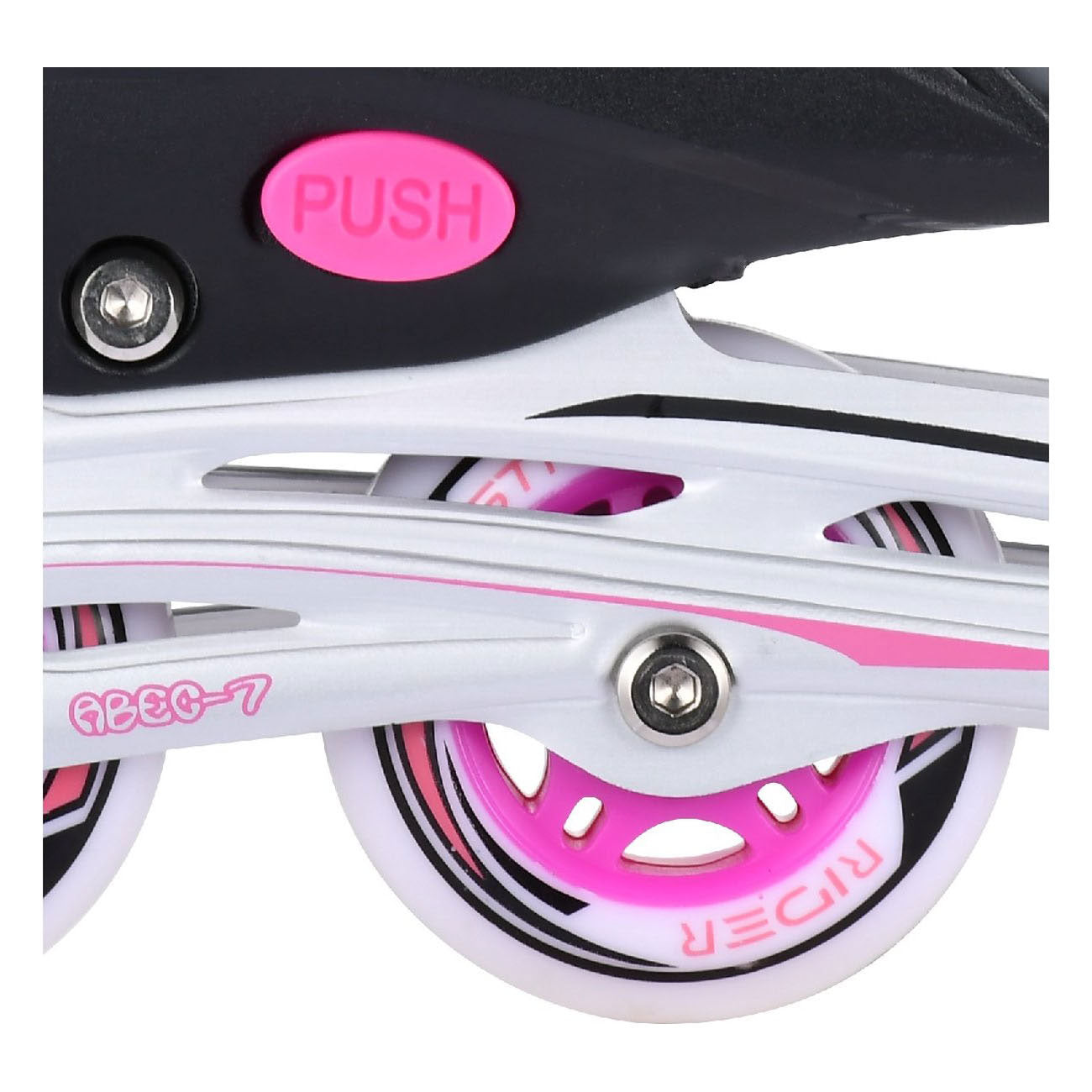 Inlineskates, rosa-grau, Größe 33-36