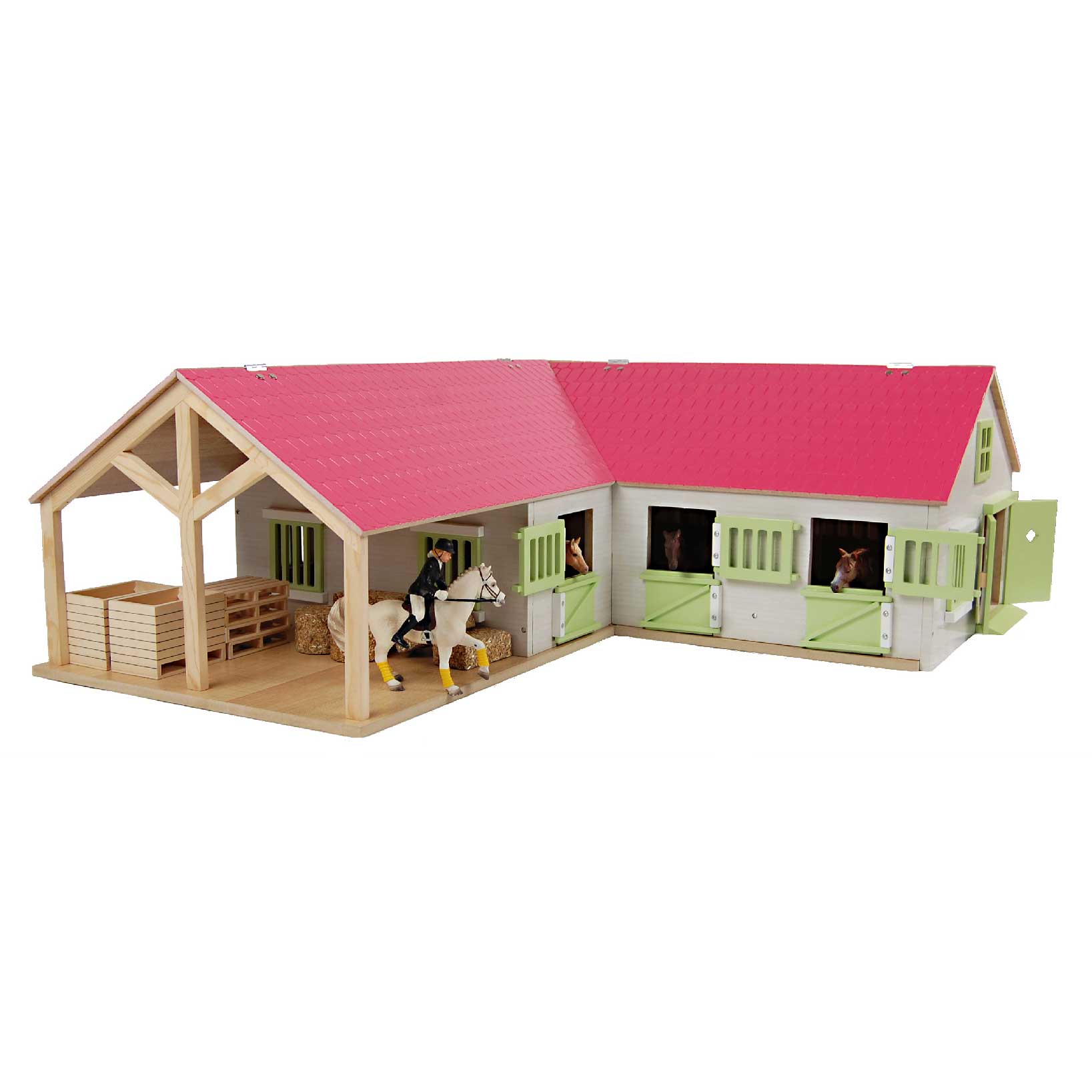 Kids globe paardenhoekstal roze
