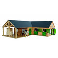 Kids Globe Pferde-Eckstall mit 3 Boxen und Stauraum 1:24