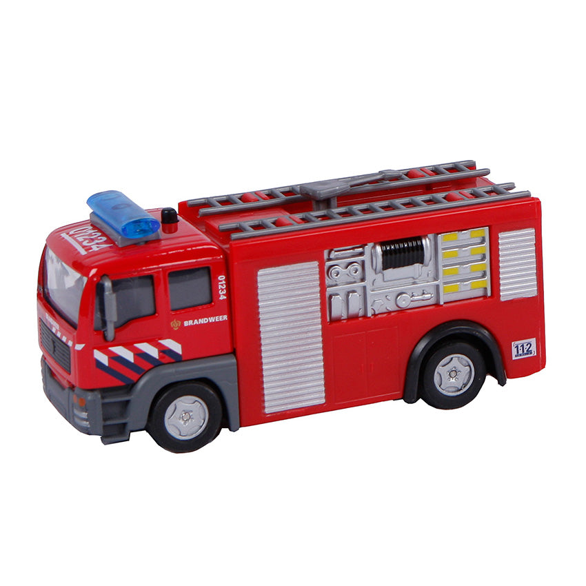 2-Play Die-Cast-Feuerwehrauto mit Rückziehmechanismus, Licht und Sound