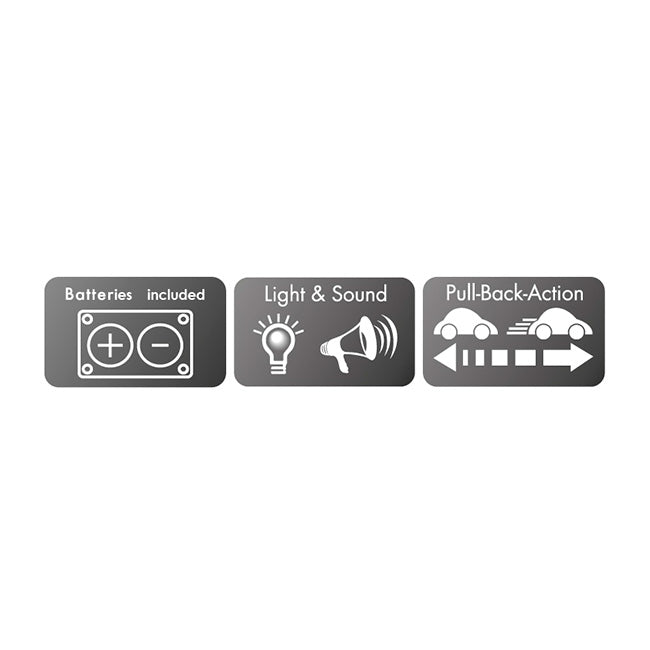 2-Play Die-Cast-Feuerwehrauto mit Rückziehmechanismus, Licht und Sound