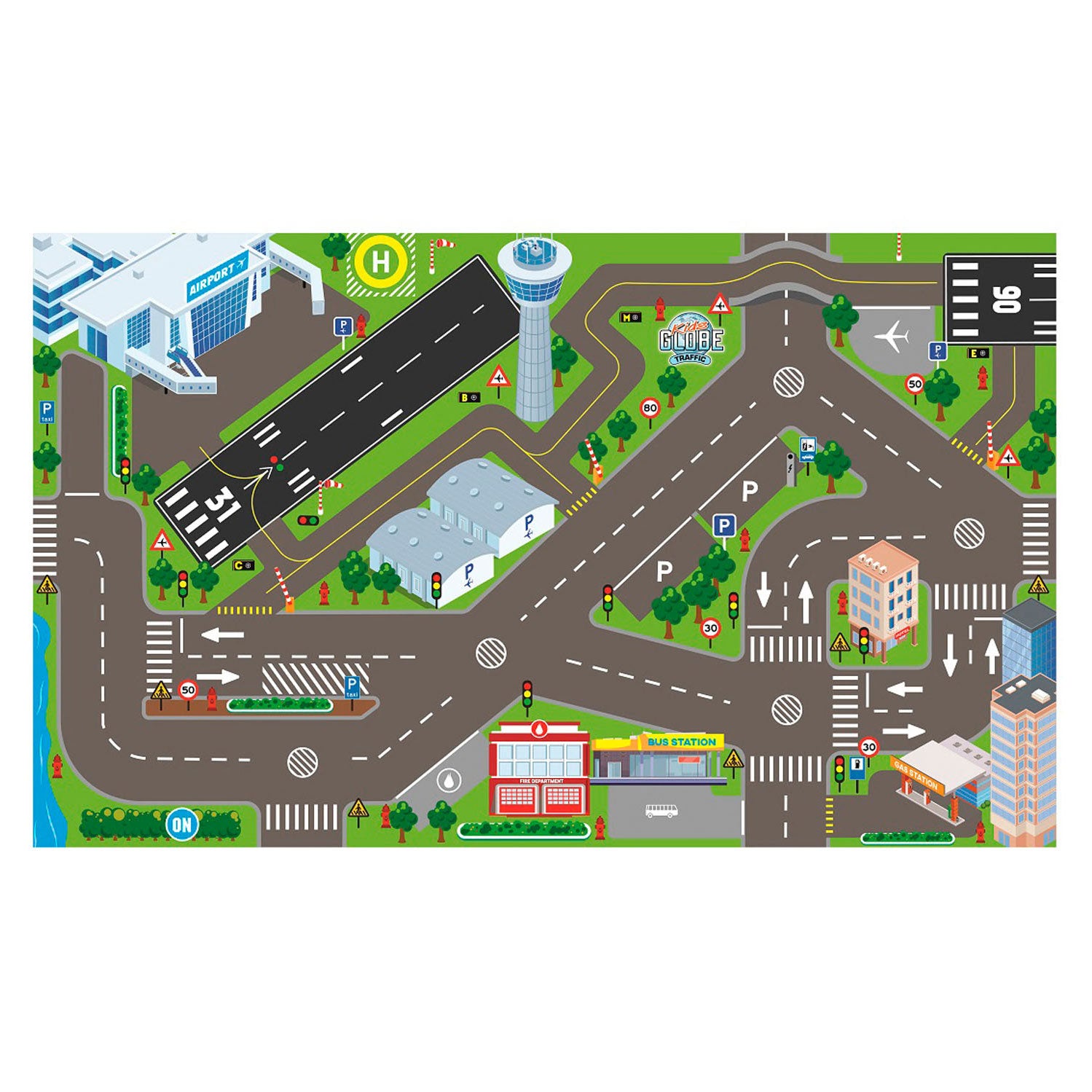 Kids Globe Traffic Dress Airport und LED-Leuchten
