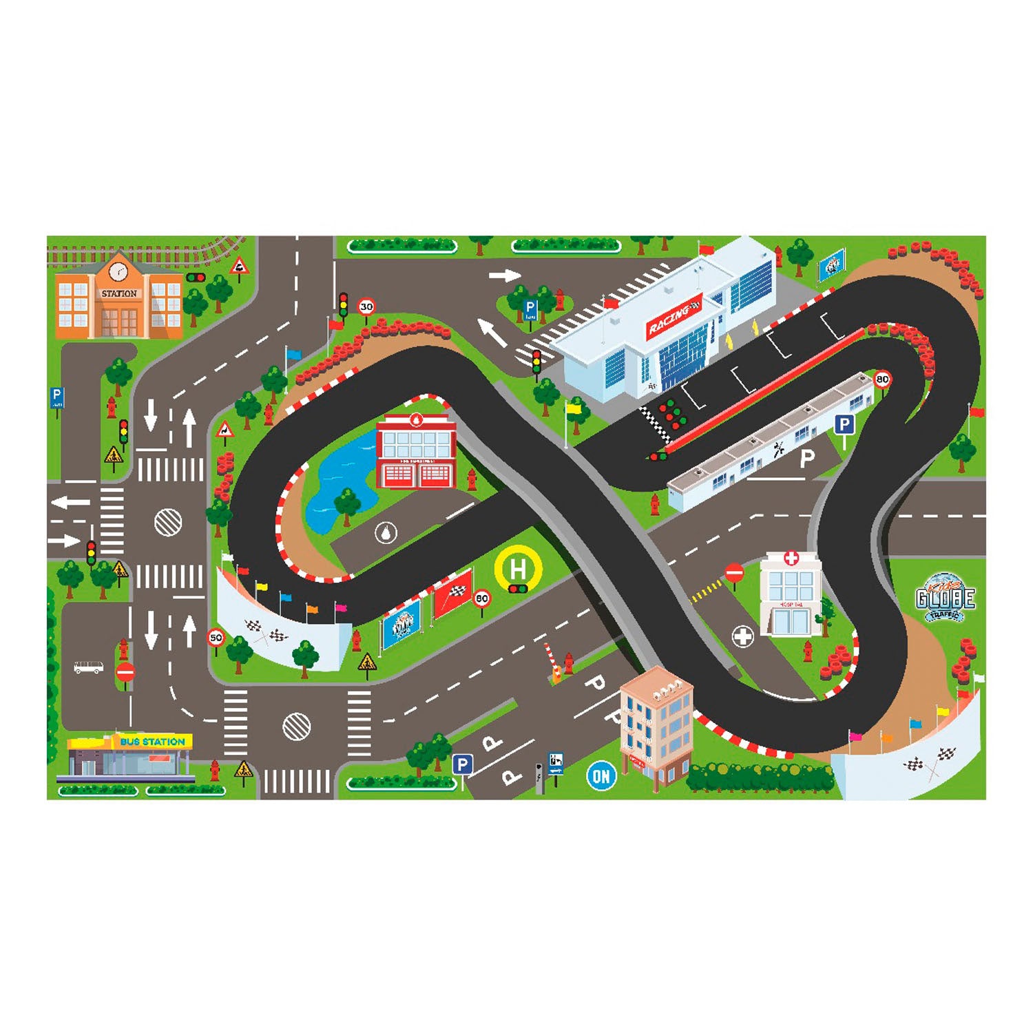 Kinder-Globus-Verkehrsdrama-Parcours mit LED - Leuchten