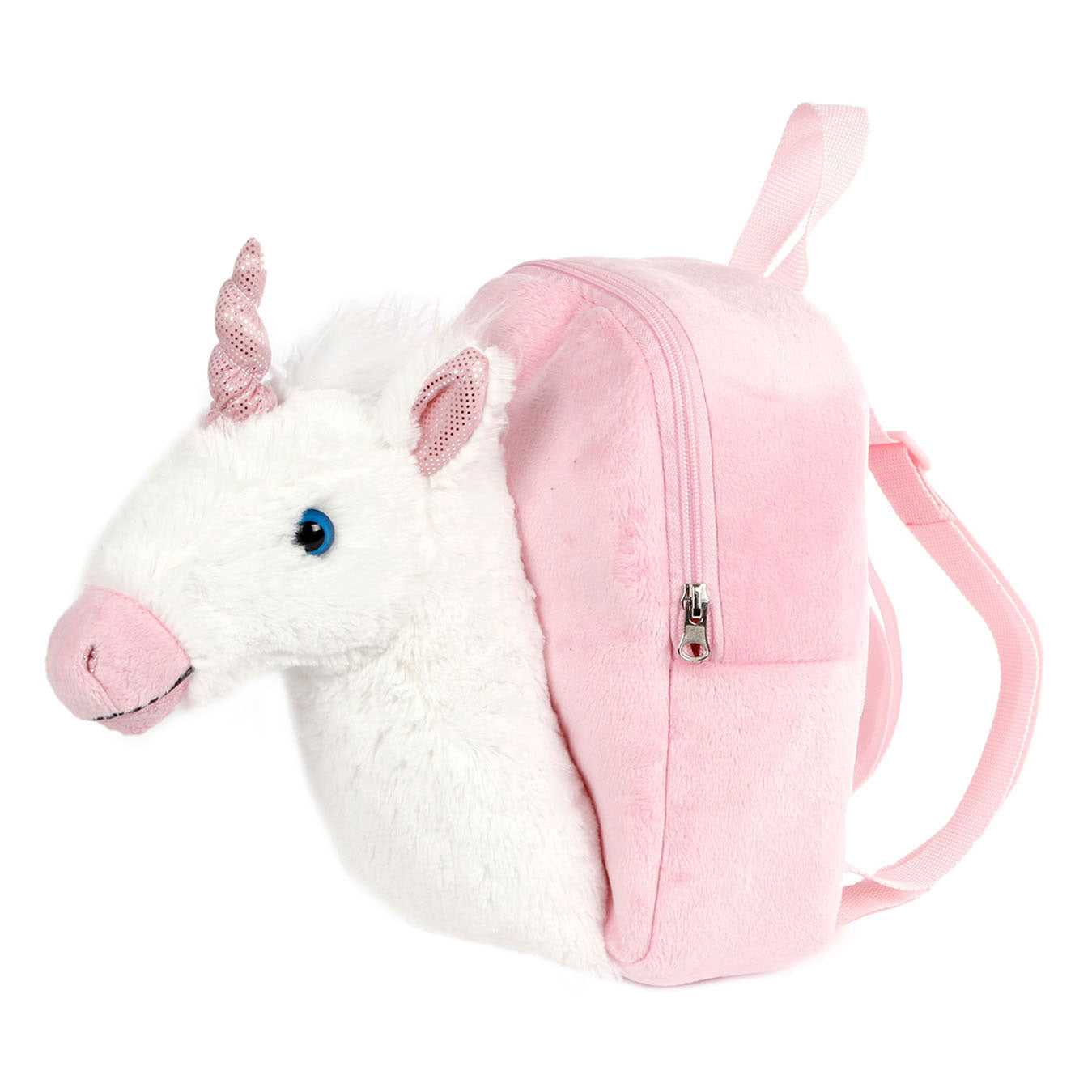 Einhorn-Rucksack „Nimm mich mit nach Hause“ mit 3D-Einhorn, 26 cm, rosa