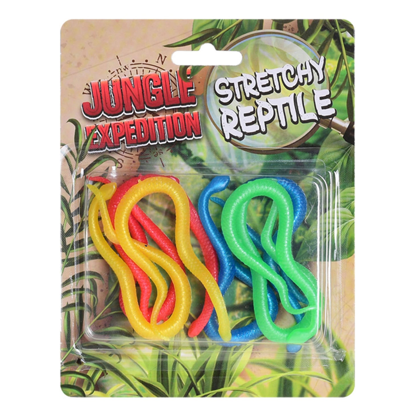 Dschungel-Expedition Stretch-Reptilien 10 cm 6 Stück auf Karte