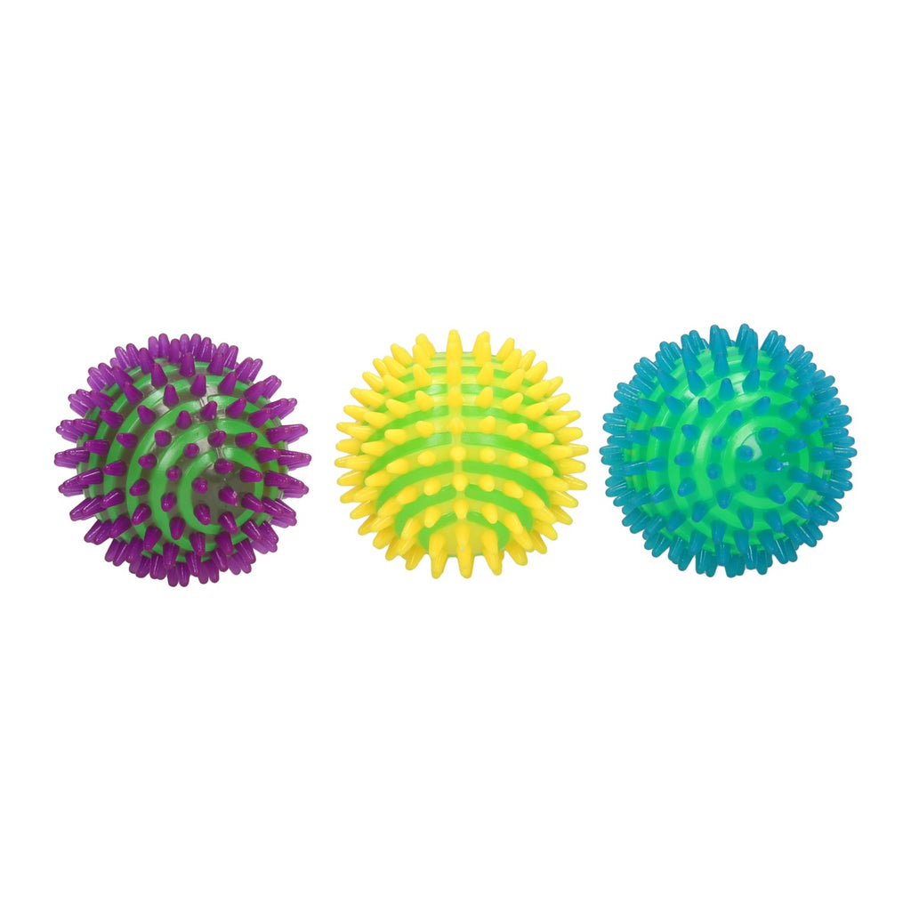 Hüpfball mit Stacheln und Licht, 9 cm