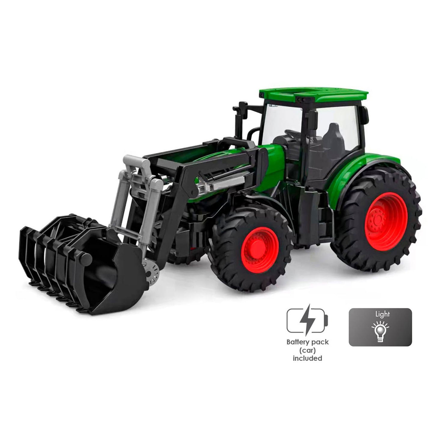 Kids Globe RC Traktor mit Frontlader – Grün