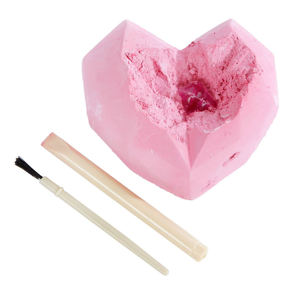 Uithak glamour hart met stukjes geluksdiamantjes