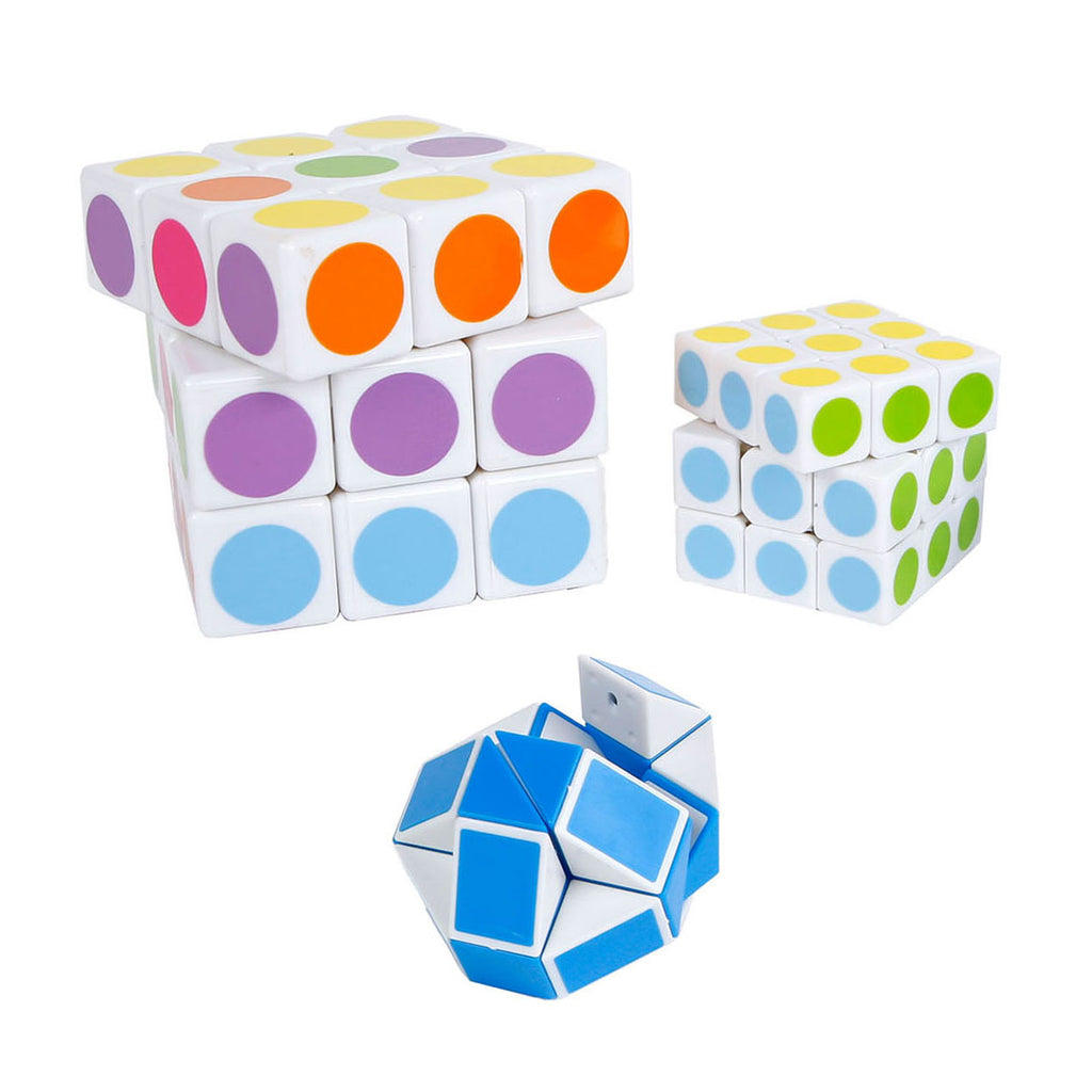Denkspiele-Puzzlewürfel, 3er-Set