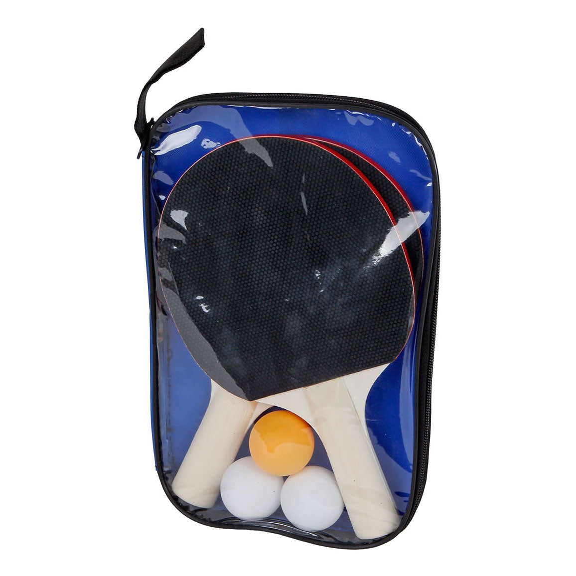 Tischtennis-Set, bestehend aus 2 Schlägern und 3 Bällen in einer Tasche, 6-teilig.