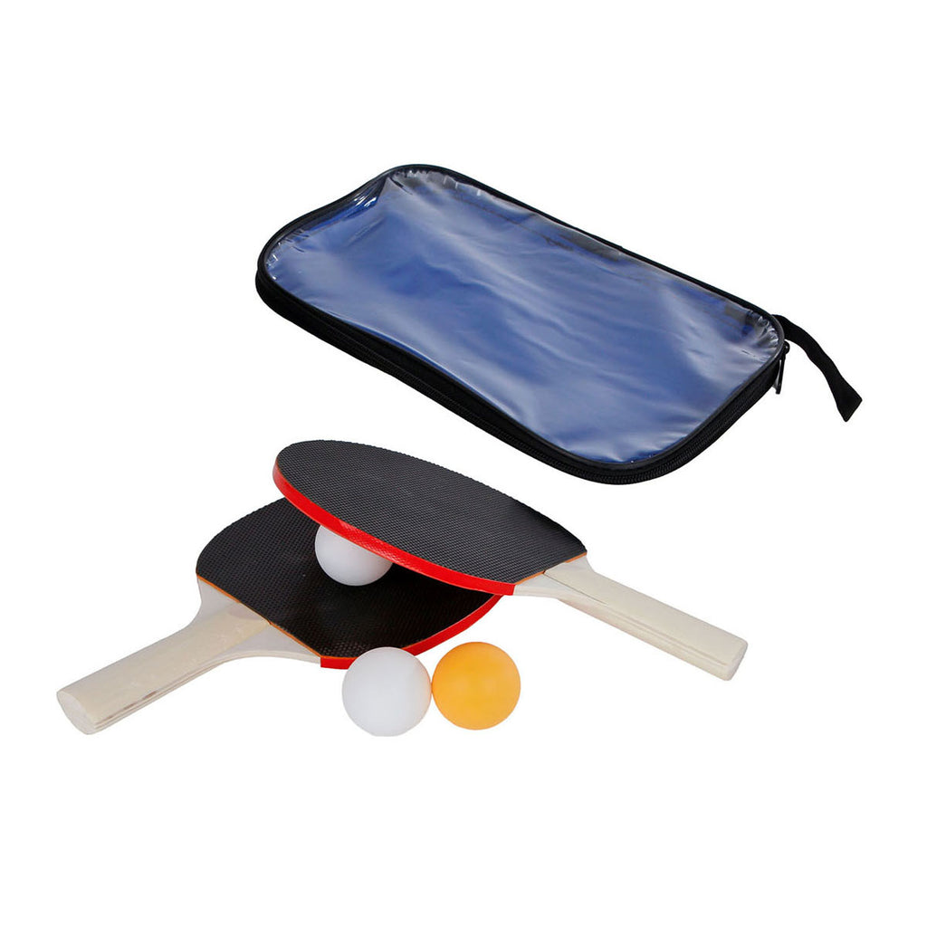 Tischtennis-Set, bestehend aus 2 Schlägern und 3 Bällen in einer Tasche, 6-teilig.