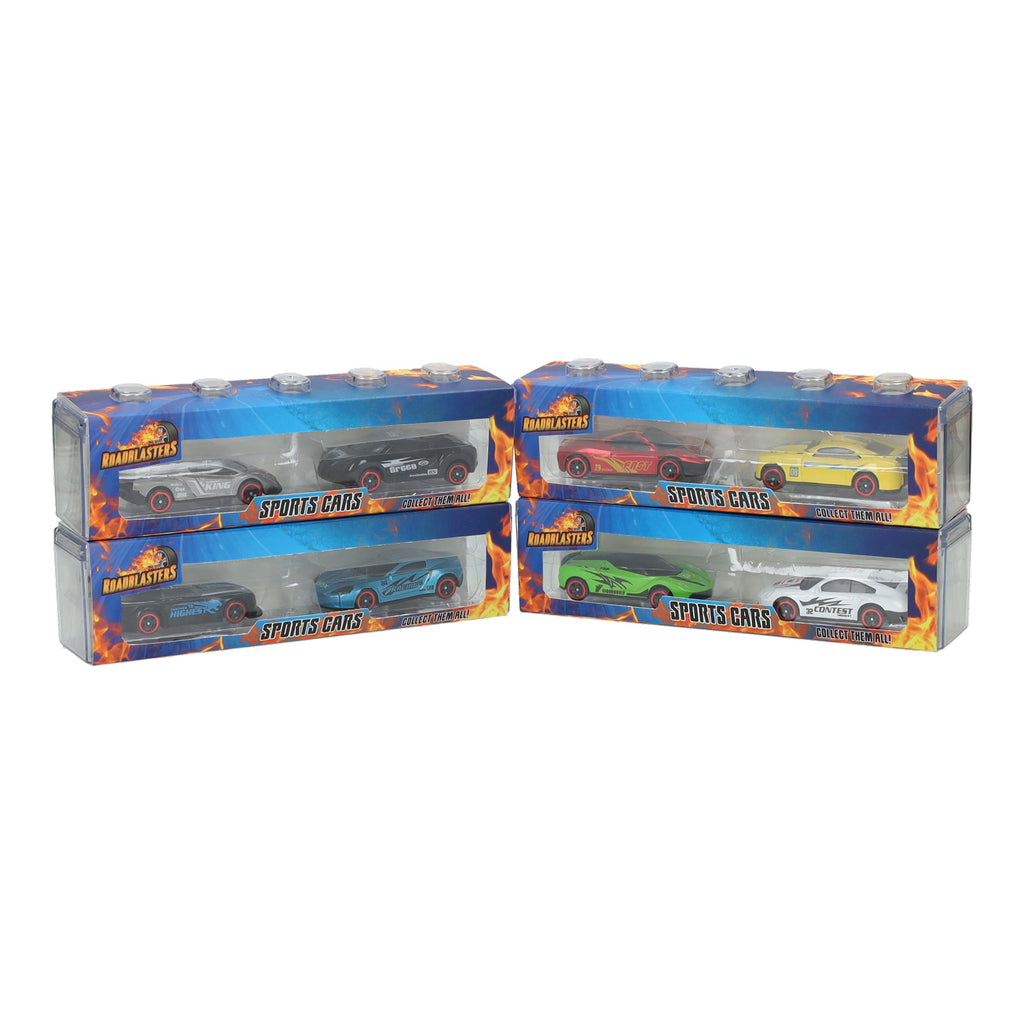 Roadblasters Aufbewahrungsbox mit 2 Die-Cast-Rennwagen