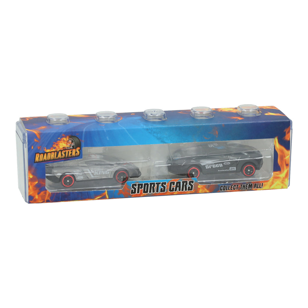 Roadblasters Aufbewahrungsbox mit 2 Die-Cast-Rennwagen