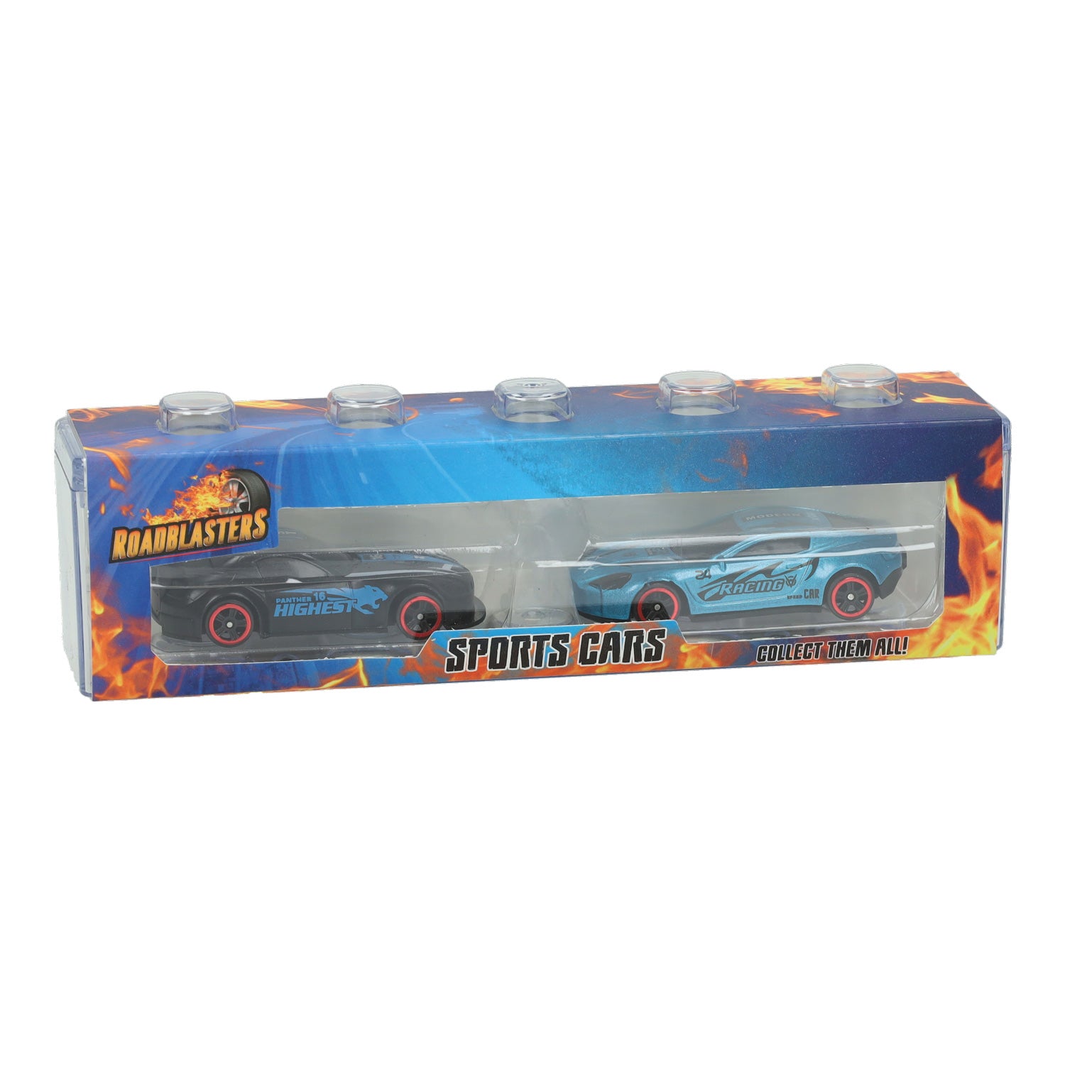 Roadblasters Aufbewahrungsbox mit 2 Die-Cast-Rennwagen