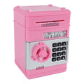 Geldtresor mit Geheimcode, rosa, 19,5 cm