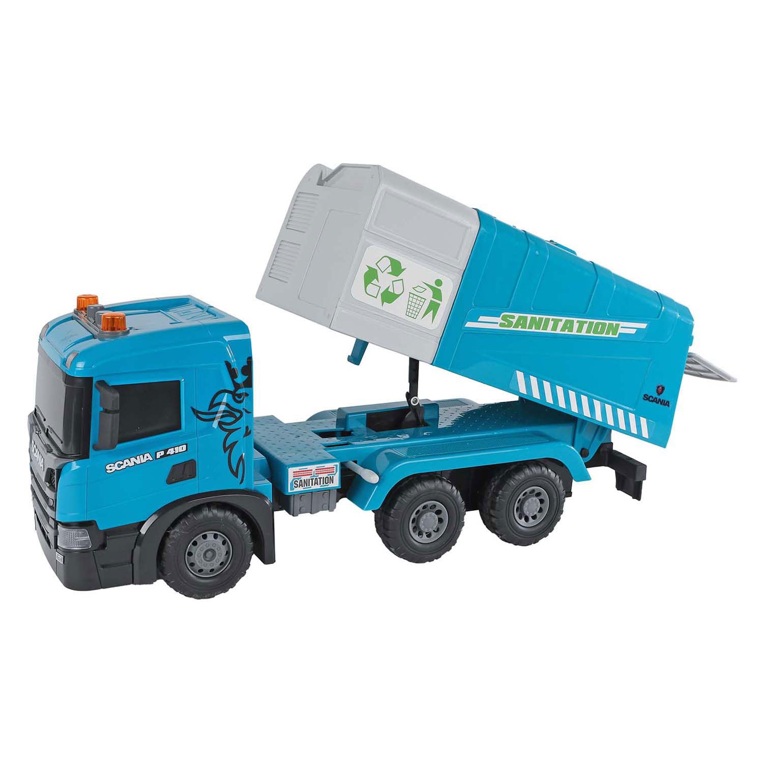 2-teiliges Scania Müllwagen-Reibungsspielzeug mit Licht und Sound