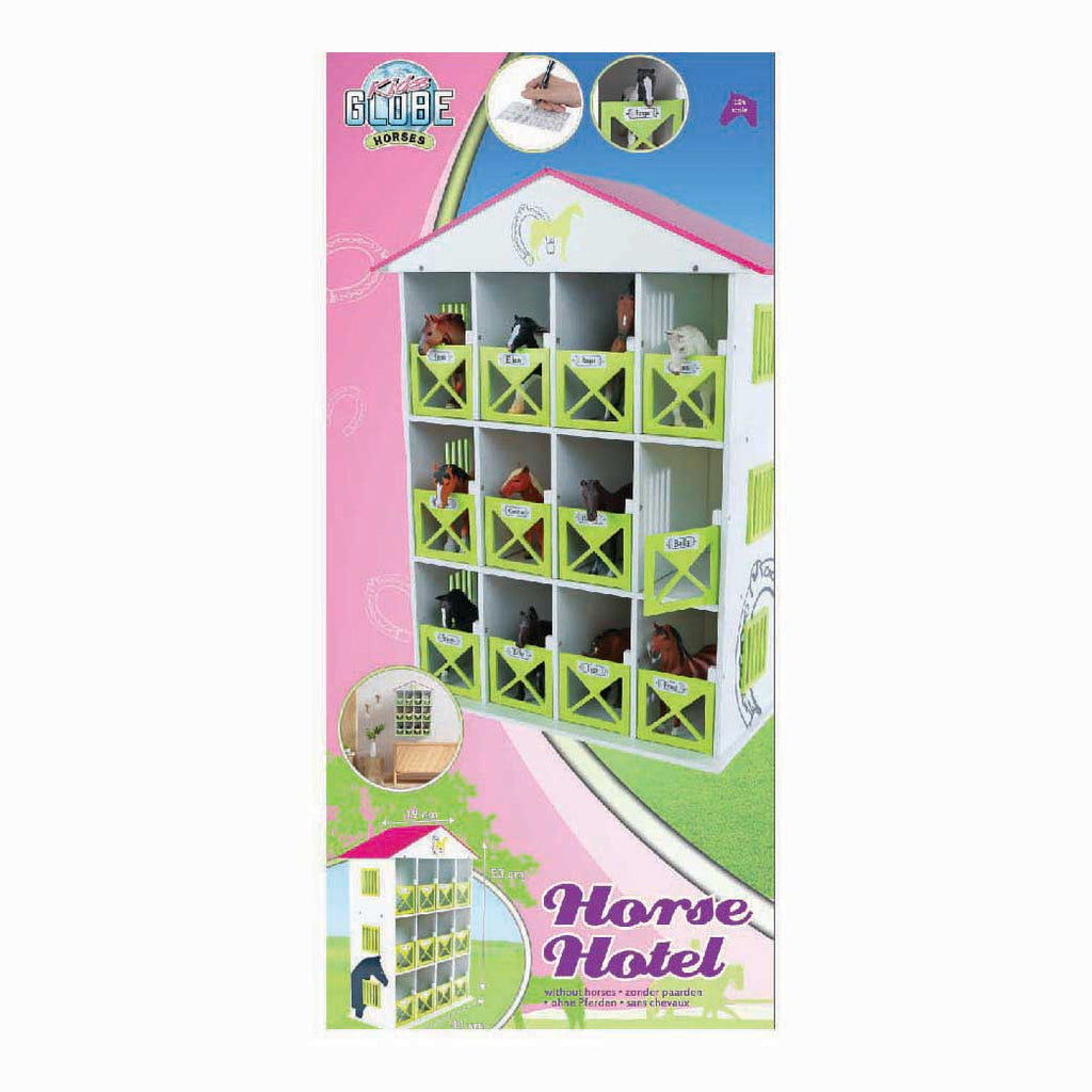 Kids globe paarden opbergbox met 12 boxen