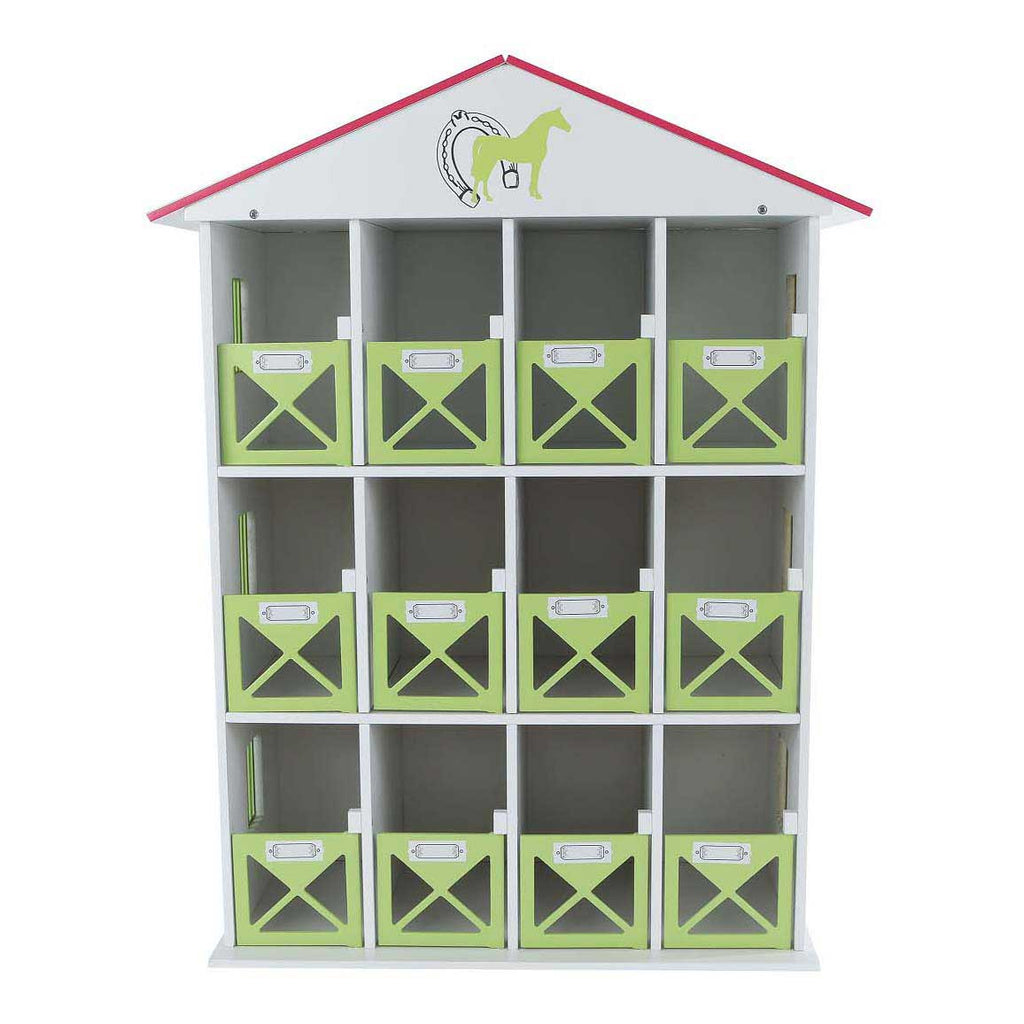 Kids globe paarden opbergbox met 12 boxen