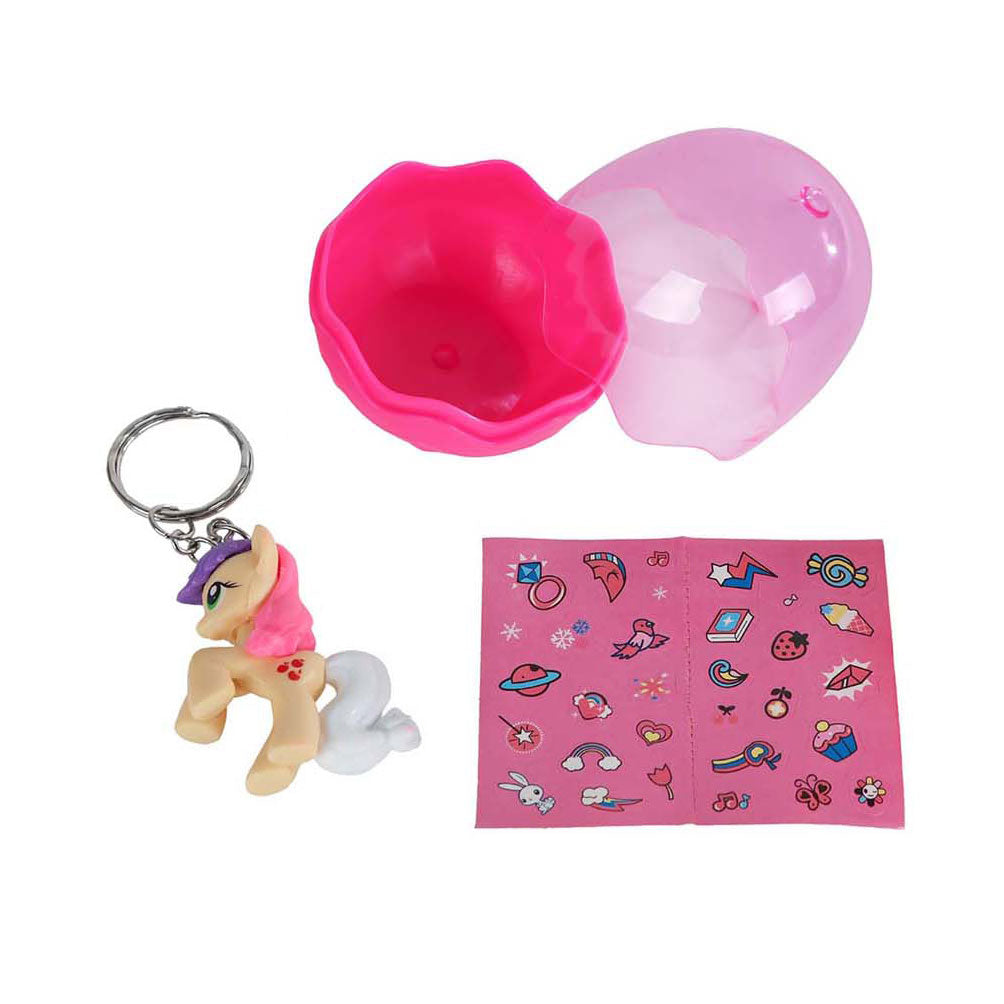 Einhorn-Ei-Schlüsselanhänger mit Aufklebern, 12er-Set