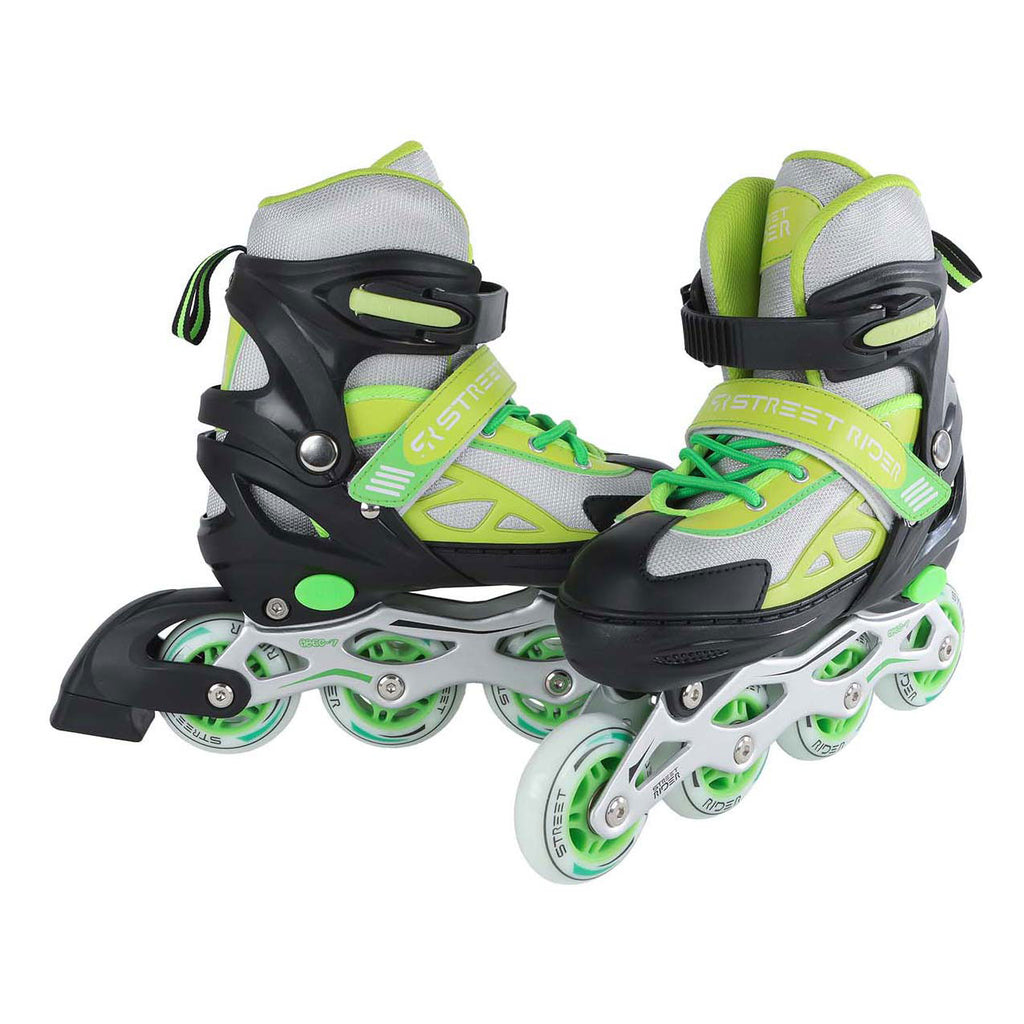 Street Rider Inlineskates, grün/schwarz, verstellbar, Größe 37-40
