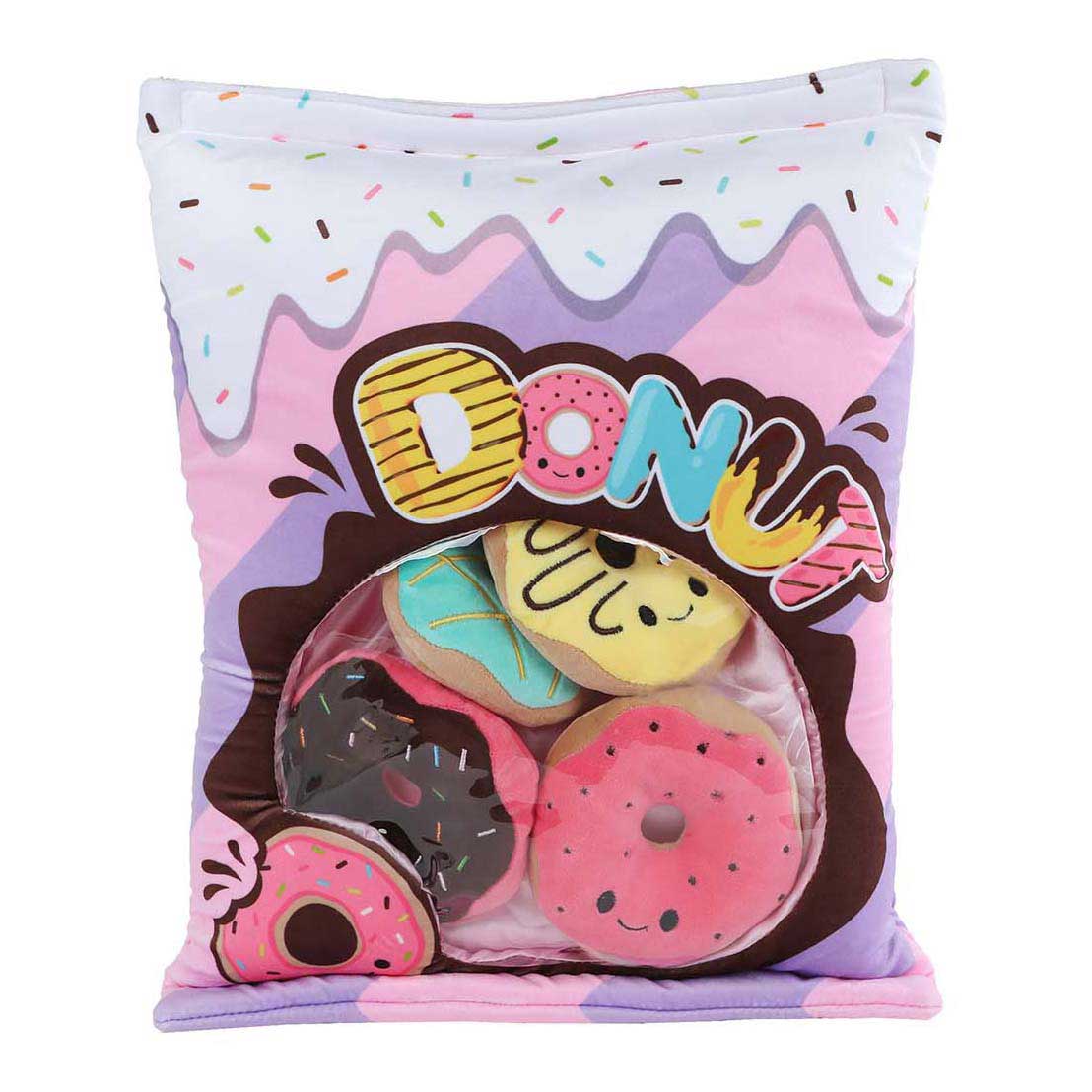 Flauschiges Menü-Plüschtier mit 4 Donuts – 40 cm