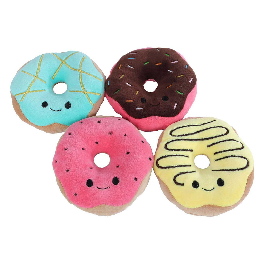 Flauschiges Menü-Plüschtier mit 4 Donuts – 40 cm