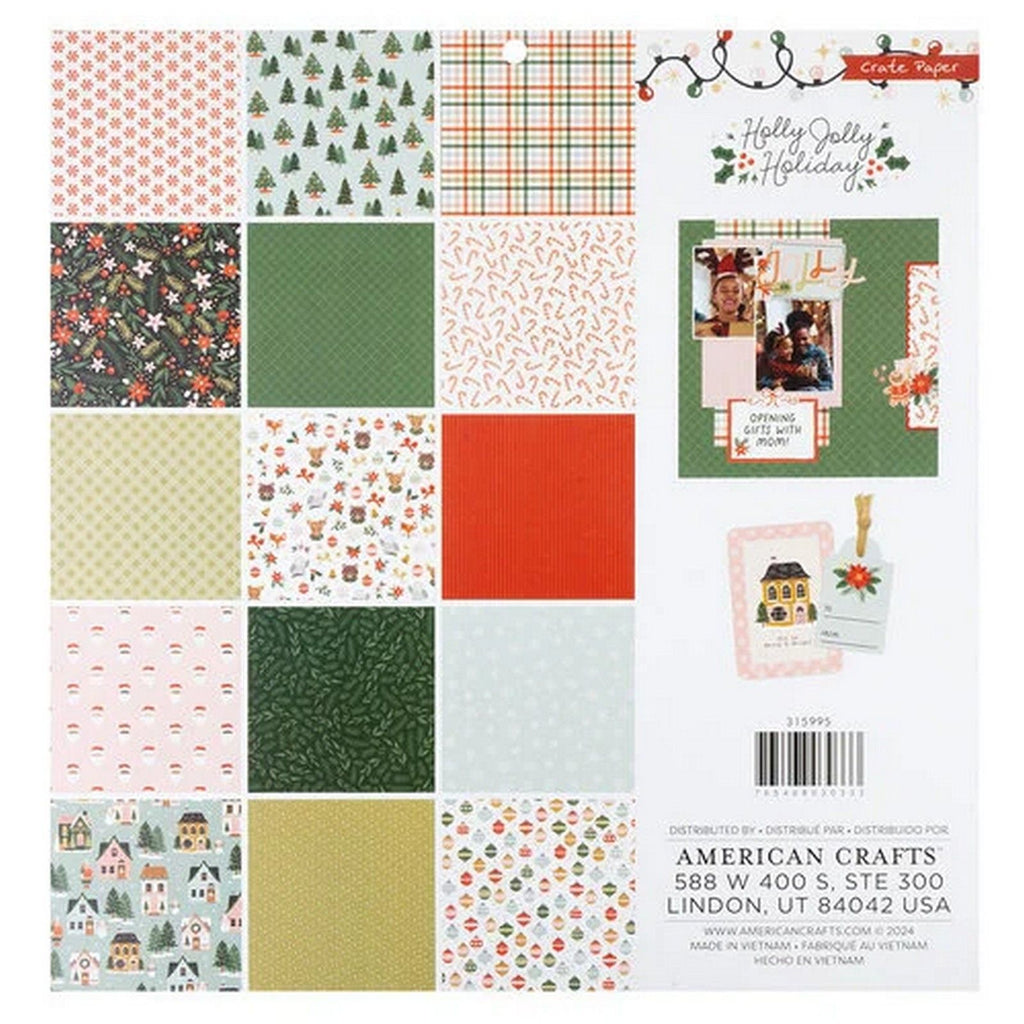 Crate paper • paper pad holly jolly holyday