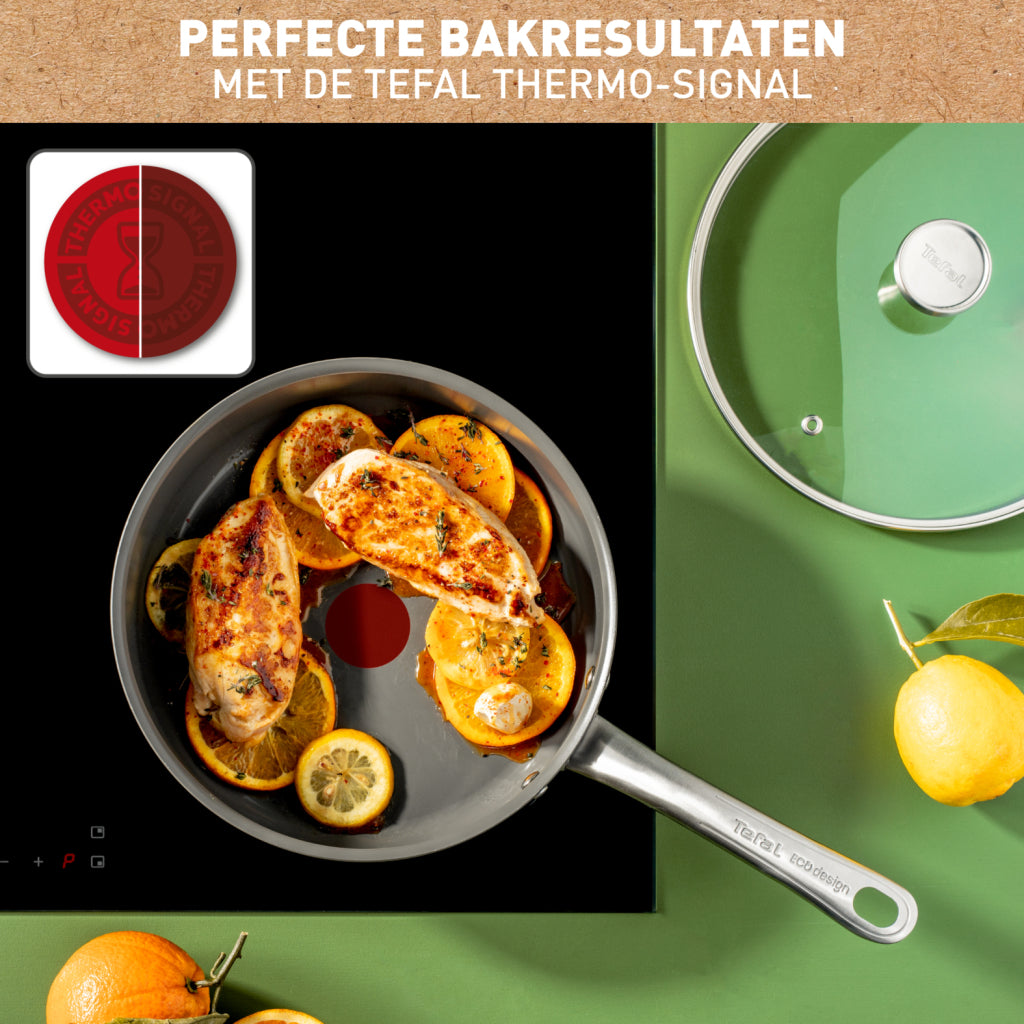 Tefal C42432 Renew+ Keramik-Kochtopf 24 cm mit Deckel