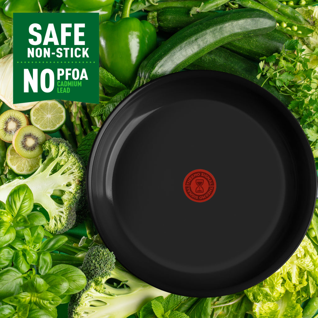 Tefal Kochgeschirr Tefal Renew Schwarze Bratpfanne 24 cm Schwarz