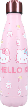 Vadobag hello kitty thirsty for more - schoolbeker en drinkfles - 700ml - stainless steel - roze