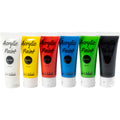 Creativ Company Acrylfarbe für Kinder, glänzende Standardfarben, 6 x 20 ml