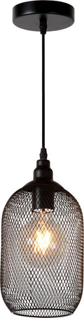 Lucide mesh - hanglamp - ø 15 cm - 1xe27 - zwart