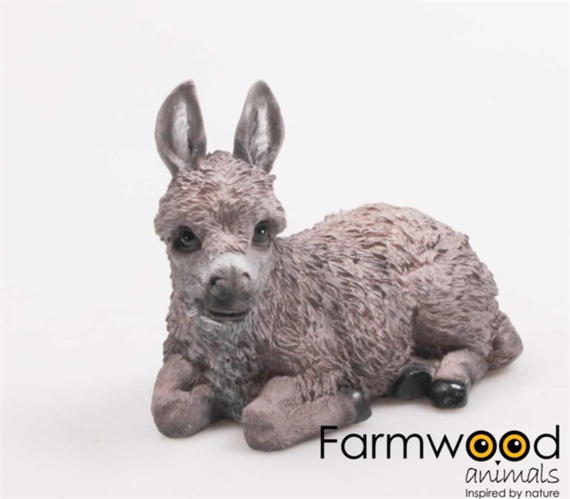 Farmwood animals tuinbeeld ezel 21x12x16 cm