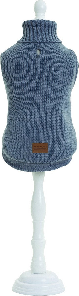 Croci-Hund Pullover Col Moskau Grau