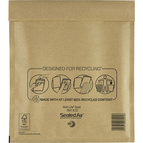 Abi luchtkussenenveloppen sealed air mail lite a5 220 x 260 mm goudgeel