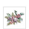 Ambiente servet holly and berries 33cm